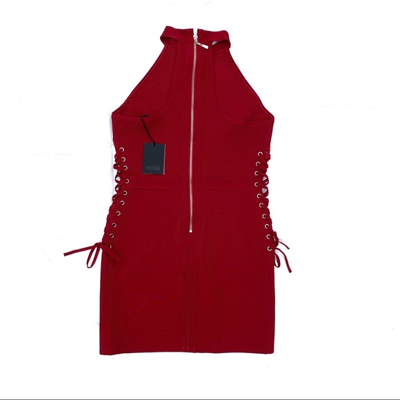 {NBD x Naven} Revolve Jada Lace-Up Dress Samba - Picture 5 of 6